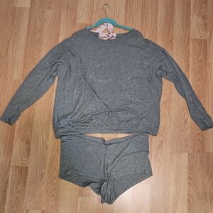 Adore Me Charcoal Pajama Set